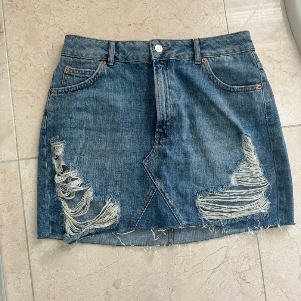 Topshop denim skirt